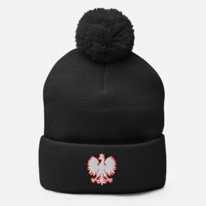 Polish Eagle Pom-Pom Beanie